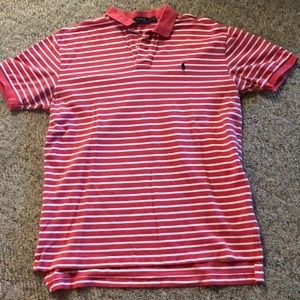 Men’s coral polo collared shirt